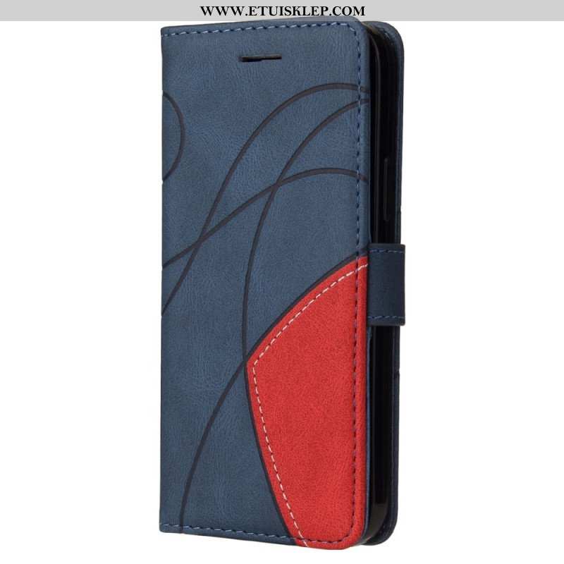 Etui Folio do Samsung Galaxy S23 5G z Łańcuch Dwukolorowy Pasek